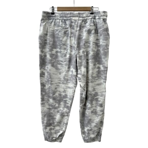 Athleta Womens Farallon Camo Print Jogger Pants Stretch Drawstring Waist Gray 18 - Picture 2 of 15